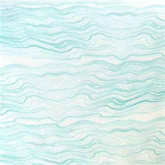 Tissu patchwork Shell Rummel vagues turquoises aquarelle - Time and Tide