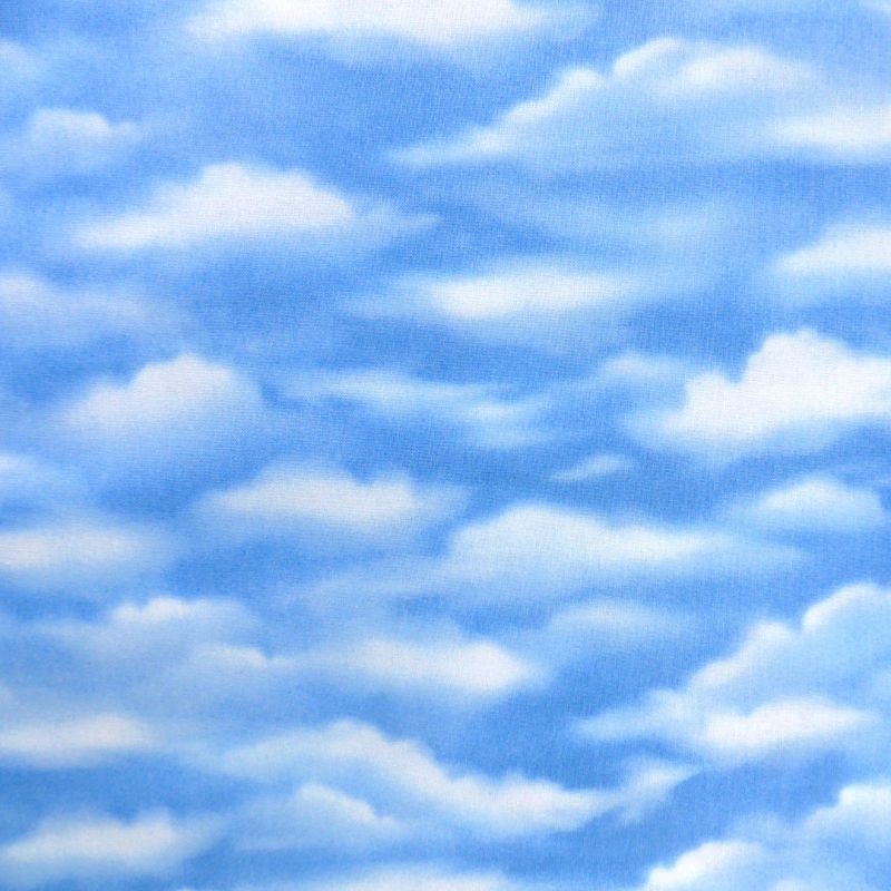 Tissu Patchwork Nuages Dans Le Ciel Bleu Clair