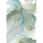 Panneau de tissu patchwork aquarelle bleu sauge - Midas Touch