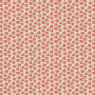 Tissu patchwork rose feuille-coeur - Joy d'Edyta Sitar