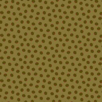 Tissu patchwork vert olive feuille-pompon - Joy d'Edyta Sitar