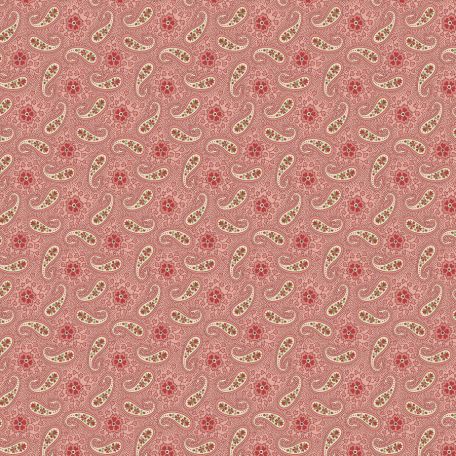 Tissu patchwork rouge motif cachemire - Joy d'Edyta Sitar