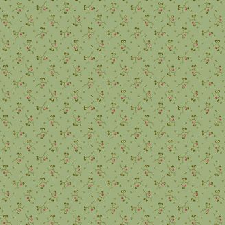 Tissu patchwork vert baies sur branche - Joy d'Edyta Sitar