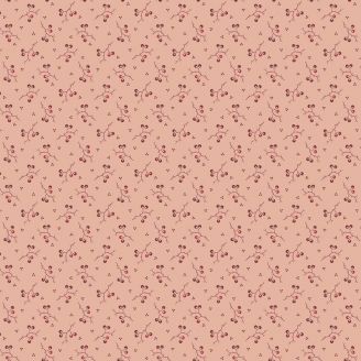 Tissu patchwork rose baies sur branche - Joy d'Edyta Sitar