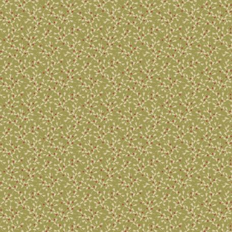 Tissu patchwork vert olive traces dans la neige - Joy d'Edyta Sitar