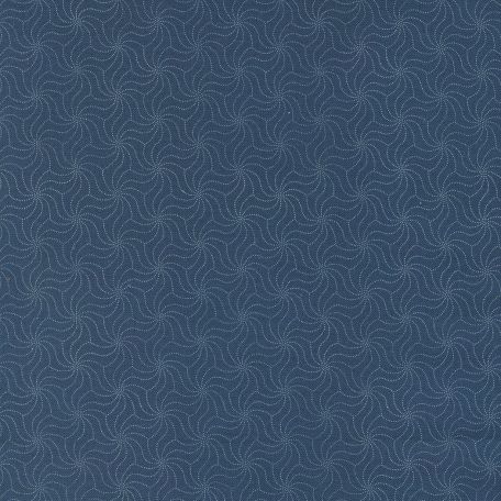 Tissu patchwork bleu étoile spirale ton-sur-ton - Indigo Blooming de Debbie Maddy