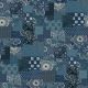 Tissu patchwork bleu effet patchwork - Indigo Blooming de Debbie Maddy