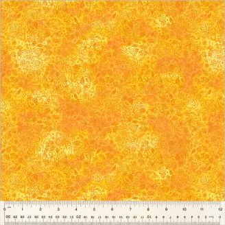 Tissu patchwork jaune petits insectes et fleurs ton-sur-ton - Goodness Gracious Laura Heine