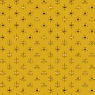 Tissu patchwork jaune ocre fleur de lys - Autumn Farmhouse de Kim Diehl