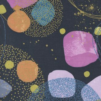 Tissu patchwork marine sphères multicolores - Flirtation de Zen Chic