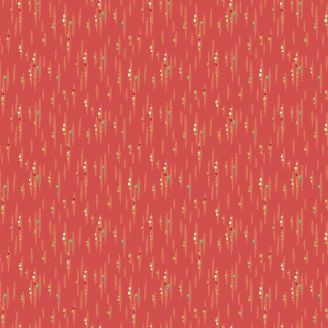 Tissu patchwork rouge cordelettes - Flower Box de Renée Nanneman