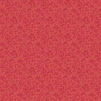 Tissu patchwork rouge feuillage ton-sur-ton - Flower Box de Renée Nanneman
