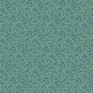 Tissu patchwork bleu canard feuillage ton-sur-ton - Flower Box de Renée Nanneman