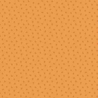 Tissu patchwork orange virgule végétale - Flower Box de Renée Nanneman