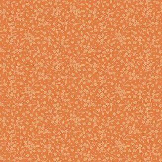 Tissu patchwork orange fleur grimpante - Flower Box de Renée Nanneman