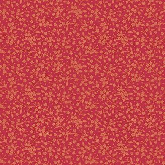 Tissu patchwork rouge fleur grimpante - Flower Box de Renée Nanneman