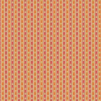 Tissu patchwork orange rayures tulipes - Flower Box de Renée Nanneman