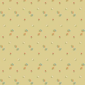 Tissu patchwork beige sable petites baies - Flower Box de Renée Nanneman
