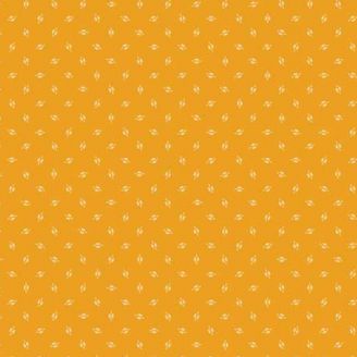 Tissu patchwork jaune moutarde pattes d'oiseaux - Tiny Delight