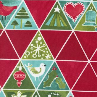 Tissu patchwork rouge triangles Noël - Winterly de Robin Pickens