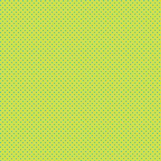 Tissu patchwork minis pois turquoise fond lime