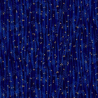 Tissu patchwork bleu nuit Night Sky - Dewdrop