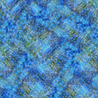 Tissu patchwork faux-uni Halcyon bleu 