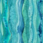 Tissu patchwork bleu aqua vagues - Ebb and Flow