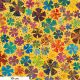 Tissu patchwork jaune fleurs moulins multicolores - Paper Trees de Sue Penn