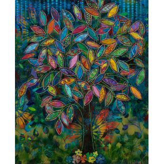 Panneau arbre multicolore - Paper Trees de Sue Penn