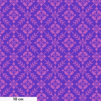Tissu patchwork violet imitation tricot jacquard - Good Gracious de Anna Maria Horner