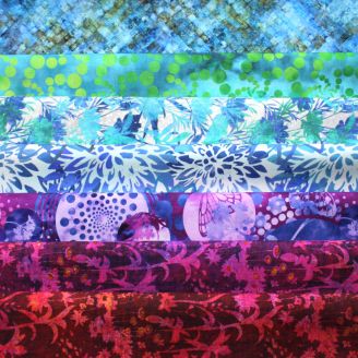 7 tissus patchworks faux-batiks