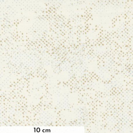 Tissu patchwork écru nuage moucheté gris et doré - Shimmer de Zen Chic