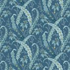 Tissu patchwork bleu fleurs cachemire - Beach House d'Edyta Sitar