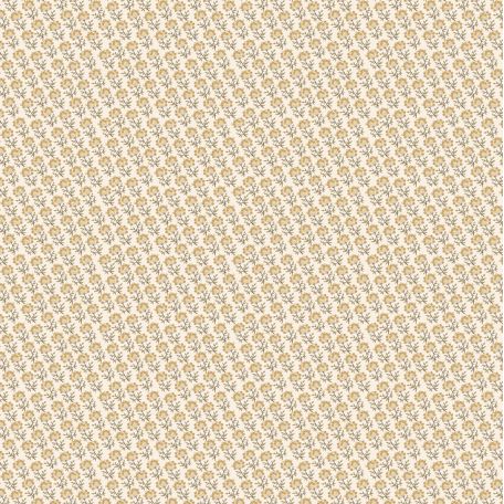 Tissu patchwork ivoire petite fleur beige - Petite Jeanne