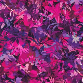 Tissu patchwork violet et rose aux fleurs sauvages - Artful Blooms 