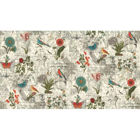 Tissu patchwork beige et gris faune et flore - 3 Sisters - Favorites Collages