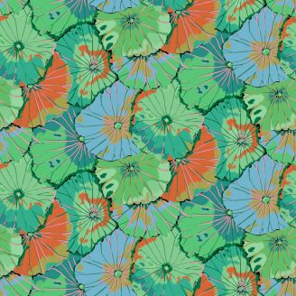 Tissu patchwork - Emeraude Feuilles de Lotus (Lotus Leaf) - Philip Jacobs