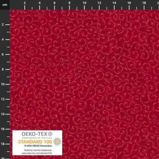 Tissu patchwork Rouge et Tourbillons - Colour Poetry