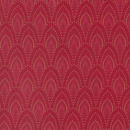 Tissu patchwork Rouge et Feuilles Dorées - Pine Valley de BasicGrey