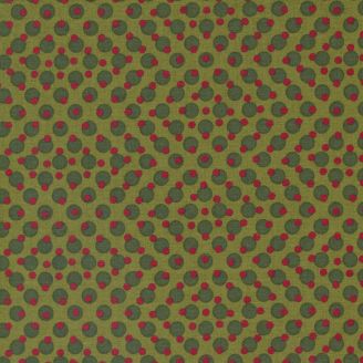 Tissu patchwork Vert et Arbres à pois rouge- Pine Valley de BasicGrey